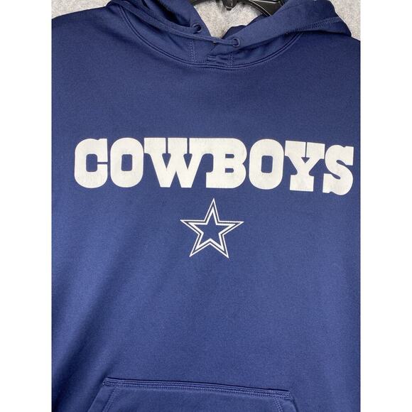 Nike Hoodie Mens Small Navy Cowboys Dallas Therma Fit Vintage - Picture 5 of 16
